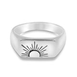 Rising Sun Bar Signet Ring