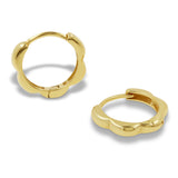 Gold Flora Huggie Hoops