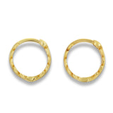 Gold Olive Branch Huggie Hoops