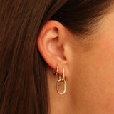 Gold U Link Huggie Hoops