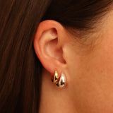 The Classic Dome Huggie Hoops