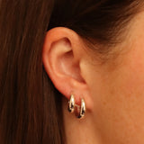 Small Dome Huggie Hoops