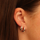 Large Dome Huggie Hoops