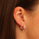 Large Dome Huggie Hoops