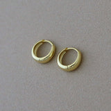 Gold Small Dome Huggie Hoops